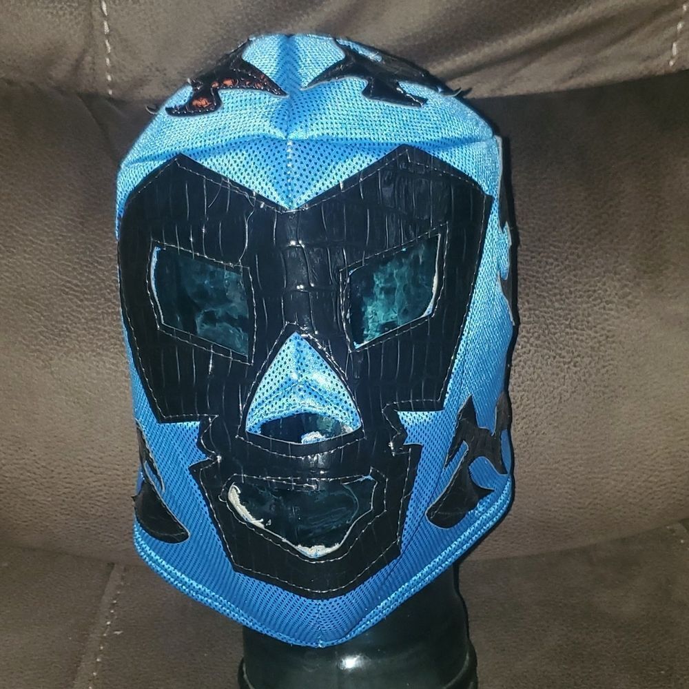 Lucha Libre Wrestling Mask Blue Black Nacho Libre